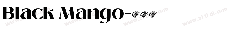 Black Mango字体转换